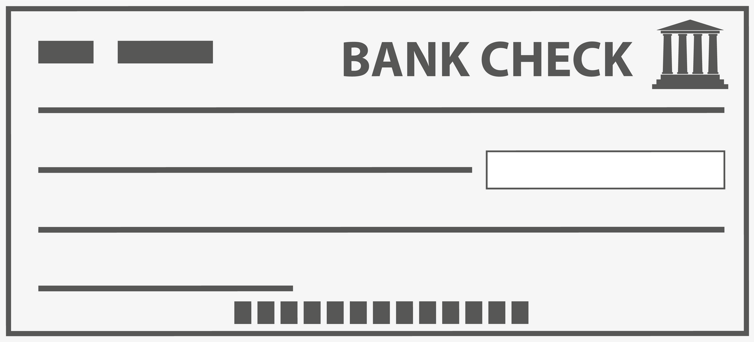 Empty Blank Bank Check